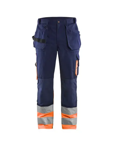 Livraison Express Pantalon Artisan haute visibilité Marine/Orange fluo 152918608953 - Blaklader