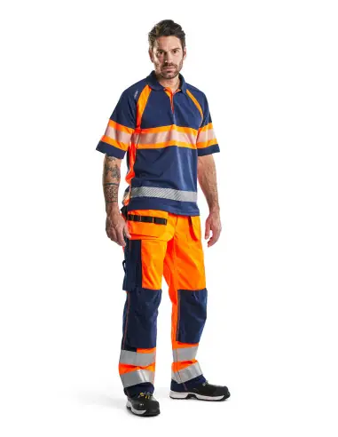 Prix Bas Pantalon Artisan haute visibilité Orange fluo/Marine 153318605389 - Blaklader