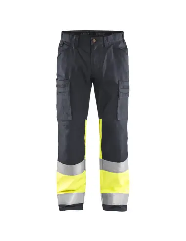 Acheter Direct Pantalon artisan haute-visibilité +stretch Gris moyen/Jaune fluo 155118119633 – Blaklader