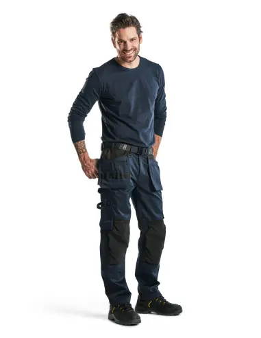 Authentique Pantalon artisan Marine foncé/Noir 155518608699 – Blaklader