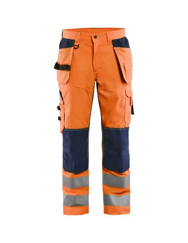 Vente Directe Pantalon artisan aéré haute visibilité +stretch Orange fluo/Marine 156518115389 – Blaklader