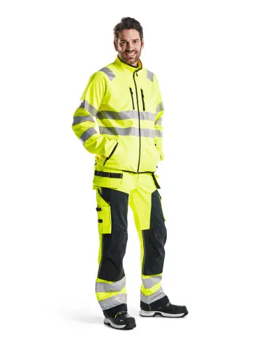 Certifié Pantalon Artisan Softshell haute visibilité Jaune fluo/Noir 156725173399 – Blaklader