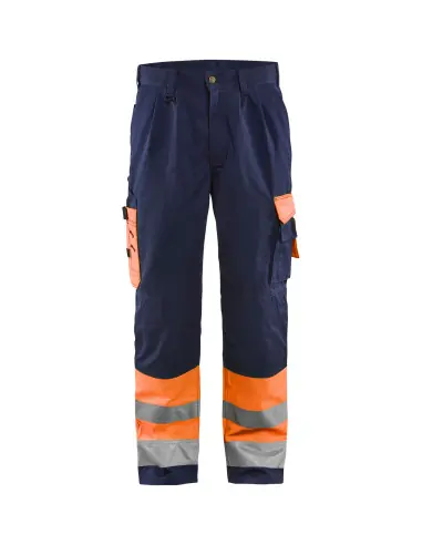 Acheter En Ligne Pantalon artisan haute visibilité Orange fluo/Marine 158418605389 – Blaklader