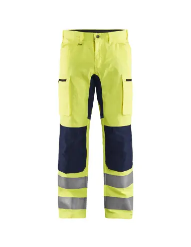 Satisfait Ou Remboursé Pantalon artisan haute-visibilité +stretch Jaune fluo/Marine 158518113389 – Blaklader
