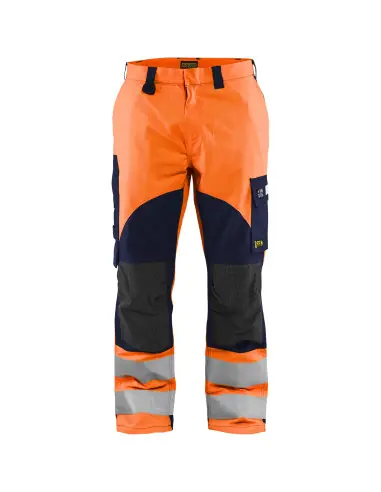Pantalon multinormes inhérent Orange fluo/Marine 158815135389 - Blaklader Affaire À Saisir