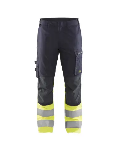 Pantalon multinormes inhérent +stretch Marine/Jaune fluo 178715128933 - Blaklader Must-Have