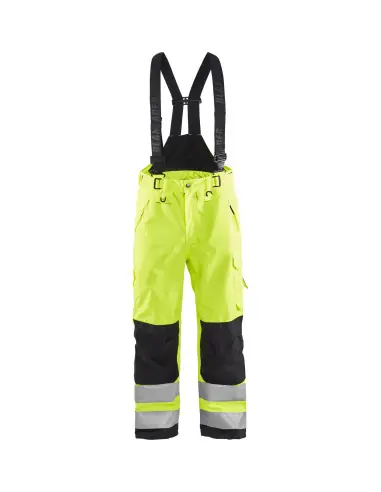 Vente Flash Pantalon à bretelles hardshell haute-visibilité Jaune fluo/Noir 186719773399 – Blaklader