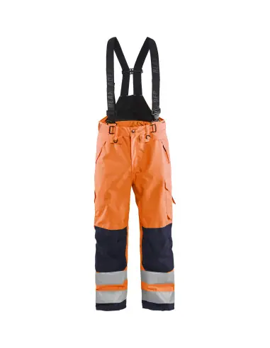 Authentique Pantalon à bretelles hardshell haute-visibilité Orange fluo/Marine 186719775389 – Blaklader
