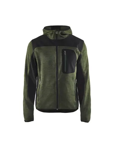 Bon Marché Veste tricotée à capuche Vert armée/Noir 493021174699 – Blaklader