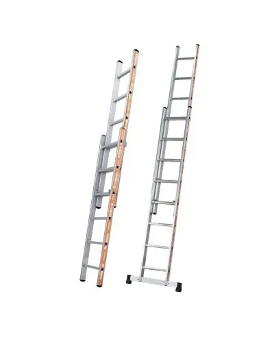 Réduction Echelle PRONOR coulisse à main 2 plans 4.10M 2x7 échelons 01222307 - Tubesca