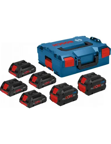 Paiement Sécurisé Pack de 6 batteries ProCORE 4x4.0Ah + 2x8.0Ah + coffret L-BOXX 1600A02A2T - Bosch