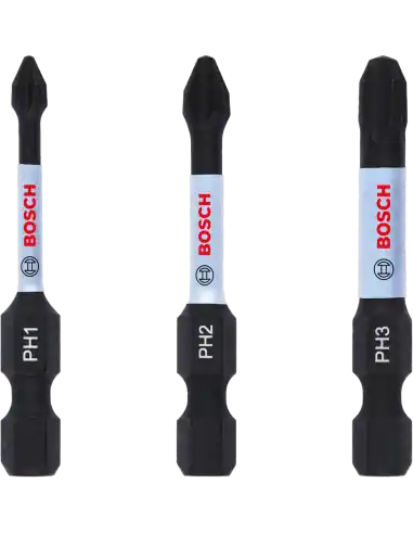 Prix Cassé Pack 3 embouts de vissage 6 pans Cruciformes IMPACT 2608522491 - Bosch