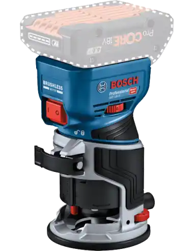 Remise Affleureuse 18V GKF 18V-8 + TE 600 Solo L-BOXX (machine seule) 06016C2003 - Bosch