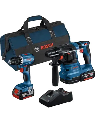 Pack perceuse-visseuse GSR 18V-45 + Perforateur GBH 18V-22 18V 4Ah 0615A50038 - Bosch Prix Promo