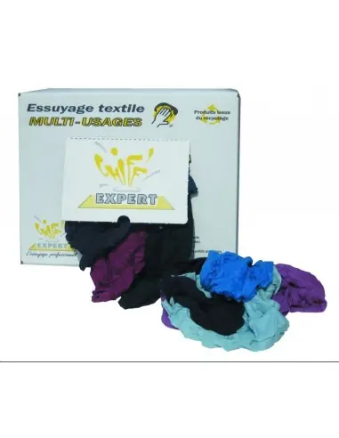 Chiffon coton multi-usages couleurs (carton de 10 kg) E080 ECX – Global Hygiène Dernière Chance