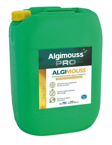 Populaire Traitement Toiture Mur et Façade ALGIMOUSS (Bidon 30 litres) 001004 – Algimouss