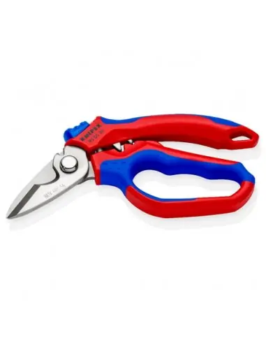 Ciseaux d‘électricien coudés 160 mm avec Fonction sertissage d‘embouts 95 05 20 SB – Knipex Haute Qualité