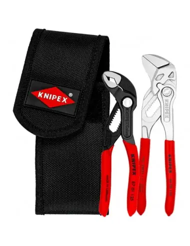 Mini-jeu de 2 pinces en pochette ceinture Cobra 125 mm et Pince-clé 150 mm 00 20 72 V01 – Knipex Réduction