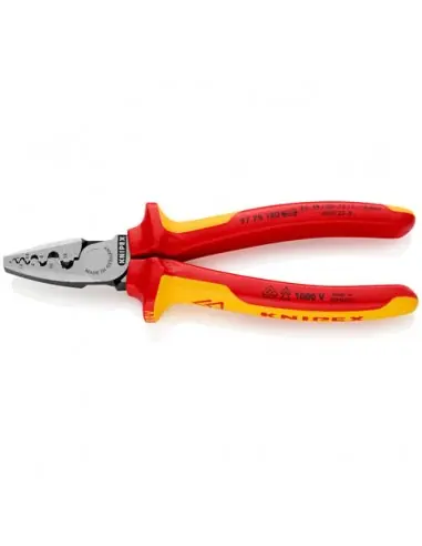 Satisfait Ou Remboursé Pince à sertir les embouts 180mm Isolée 1000V 97 78 180 – Knipex