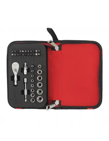 Coffret 39 pièces cliquet et douilles compact ¼″ 4932492672 - Milwaukee Paiement Sécurisé