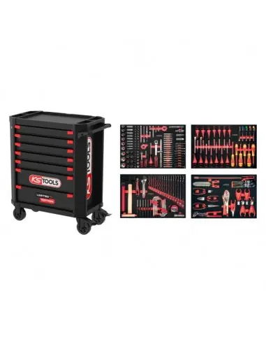 Authentique Servante Edition Limitée 7 tiroirs équipée de 314 outils 824.7349F – KS Tools