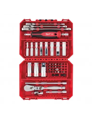 Set de cliquet ¼″, clés mixtes & douilles longues (42 pièces) 4932498382 - Milwaukee Livraison Express