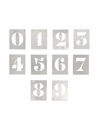 Chiffre à pocher écriture capitale hauteur 80 mm 315113 – Wilmart Acheter Direct