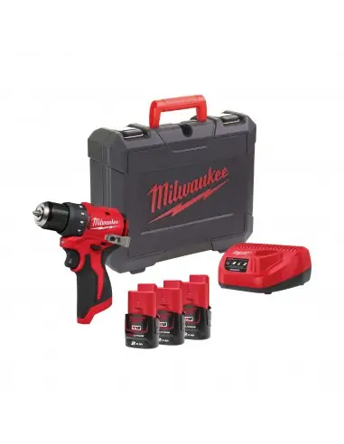 Offre Limitée Perceuse-visseuse compacte 10 mm 12V 2Ah M12 BLDDRC-203C 4933499685 - Milwaukee