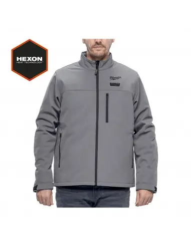 Veste chauffante grise HEXON M12 HJGR6-0 49324938** – Milwaukee Populaire