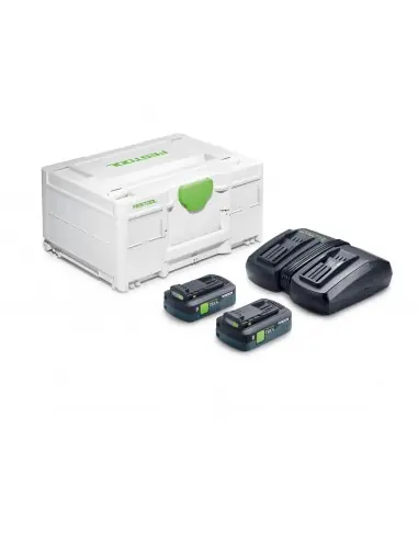 Authentique Pack 2 batteries + chargeur Set Énergie SYS 18V 2xTBX4/TCL6DUO 578819 - Festool