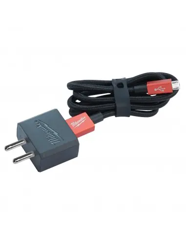 Cordon micro-USB tressé de 90 cm + Prise 4932459888 - Milwaukee Commander Vite