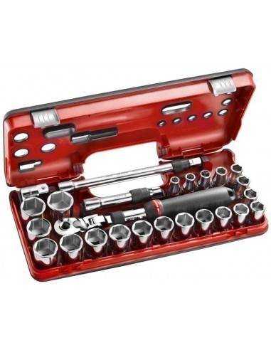 Commander Maintenant Coffret DBOX cliquet extensible 1/2” - douilles 1/2" 6 pans métriques - SXL.DBOX3 - SXL.DBOX3 - Facom