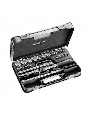 Solde Coffret douilles 1/2" 12 pans en pouces - 25 pièces - S.161-3P12U - S.161-3P12U - Facom