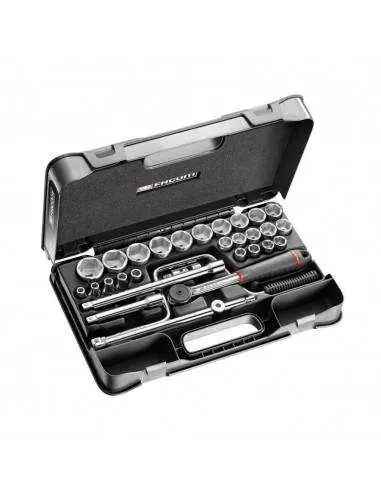 Coffret douilles 1/2" 6 pans métriques - 30 pièces - S.161-5P6 - S.161-5P6 - Facom Petit Prix