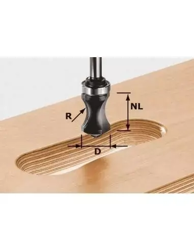 Prix Promo Fraise pour poignée moulurée HW avec queue de 8mm HW S8 R16/NL32 - Festool
