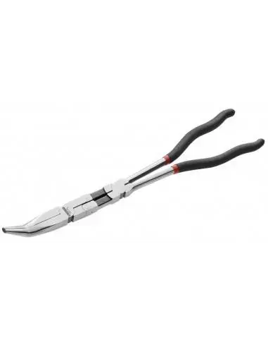 Pince à bec demi-ronds extra longues à double articulation - coudée 45° - 195.34L - Facom Bon Plan
