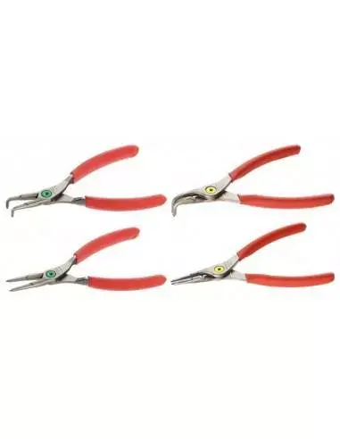 Jeu de 4 pinces pour Circlips® - becs droits et becs coudés à 90° - 18 à 60 mm - PCJ4 - Facom Commander Maintenant