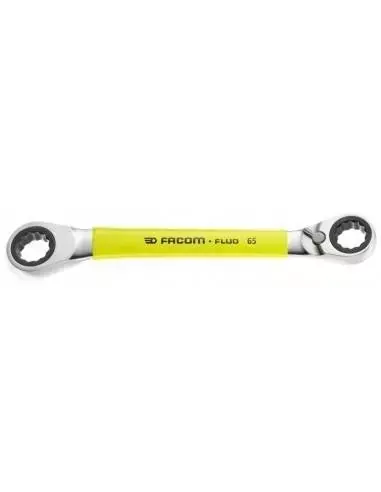 Super Prix 65F - Clés polygonales à cliquet inclinées à 15° métriques - FLUO - 65.14X15F - Facom