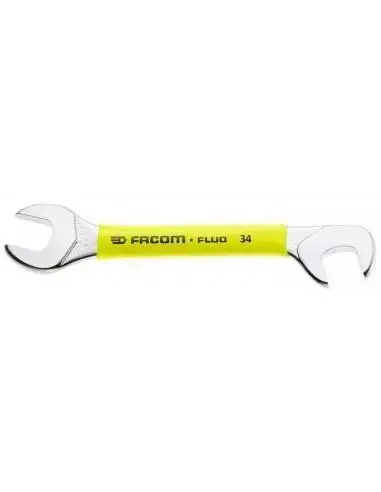 34F - Clés à fourches "micromécanique" têtes inclinées à 15° et 75° en pouces - FLUO - 34.7/16F - Facom Vente Directe
