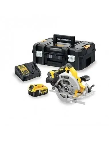 Scie circulaire XR 18V 5Ah Li-Ion Brushless 184mm - 2 batteries - coffret TSTAK - DCS570P2 - Dewalt Expédié Aujourd'hui