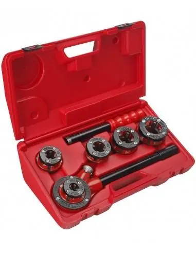 Commande En Gros Filière manuelle à têtes interchangeables 1/2-1.1/4‘‘ BSPT DROIT - 136311 - Virax