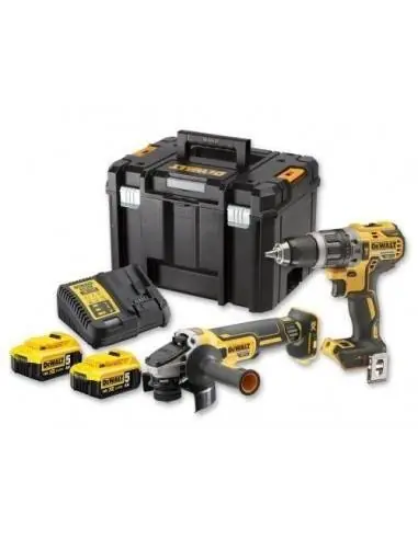 Jusqu'à Épuisement Des Stocks Kit 2 outils XR 18V 5Ah Li-Ion Brushless DCD796 + DCG405 - DCK2080P2T - Dewalt