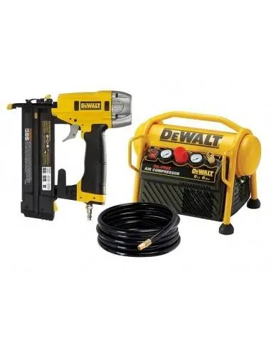 Kit cloueur pneumatique de précision 18Ga DPN1850 + Compresseur 6 litres - DPC6MRC - Dewalt Prix Réduit