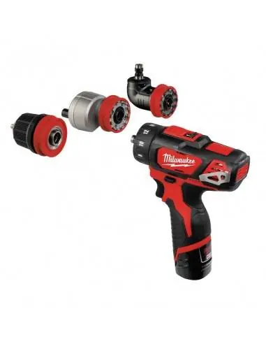Populaire Perceuse visseuse sans fil 12V Li-Ion set M12 BDDXKIT-202X - (2x 2.0Ah) + 3 têtes - 4933447129 - Milwaukee