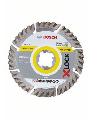 Disque à tronçonner diamantés X-LOCK Universal 125x22.23x2x10 mm - 2608615166 - Bosch Usine Directe