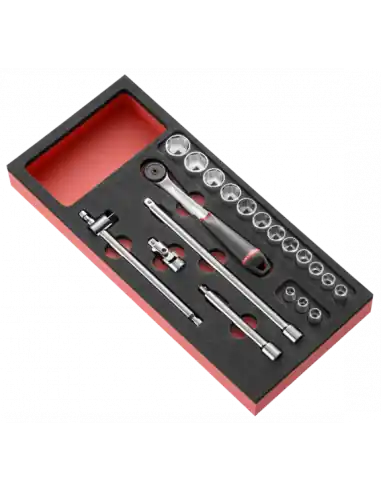 Achetez Aujourd'hui Module mousse douilles 3/8" 6 pans métriques 20 pièces - MODM.J161-36 - Facom