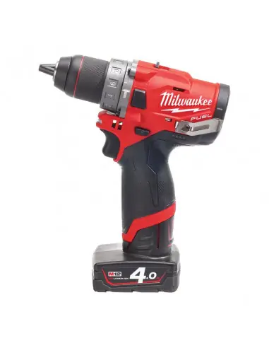Perceuse à percussion FUEL 13mm 12V 4Ah 44 Nm M12 FPD-402X - 4933459804 - Milwaukee Offre Spéciale