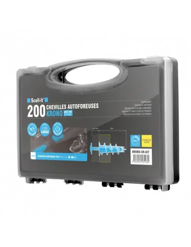 Achat Immédiat Coffret de 200 Chevilles autoforeuses KRONO-SR-KIT – Scell-it