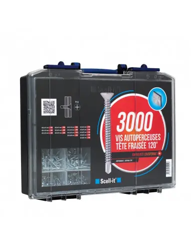 Certifié Coffret de 3000 Vis autoperceuse COF004-TFC – Scell-it