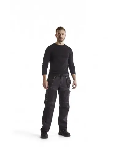 Pantalon X1500 Cordura DENIM Marine/Noir 150011408999 - Blaklader Authentique